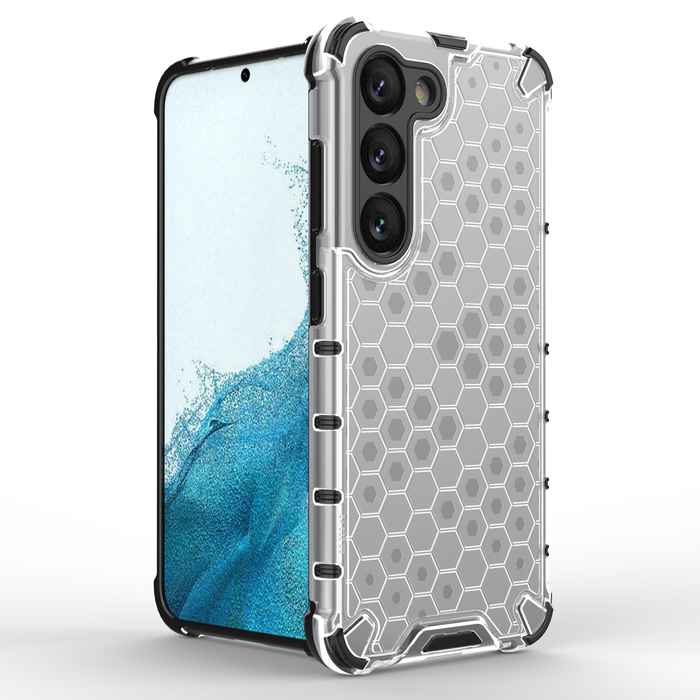 Obal Honeycomb obal pro Samsung Galaxy S23 pancéřový hybridní kryt černý Case