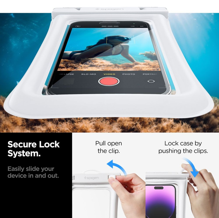 Case Spigen A610 Universal Waterproof Float Case White Case
