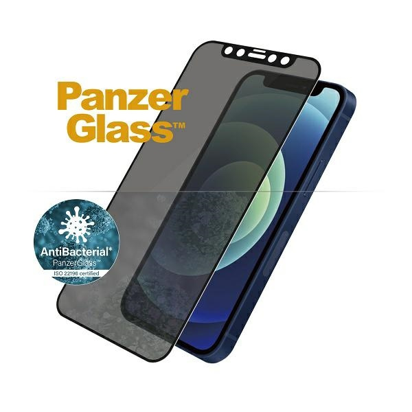 PanzerGlass E2E Super+ iPhone 12 Mini Case Friendly AntiBacterial Microfracture Privacy black/black
