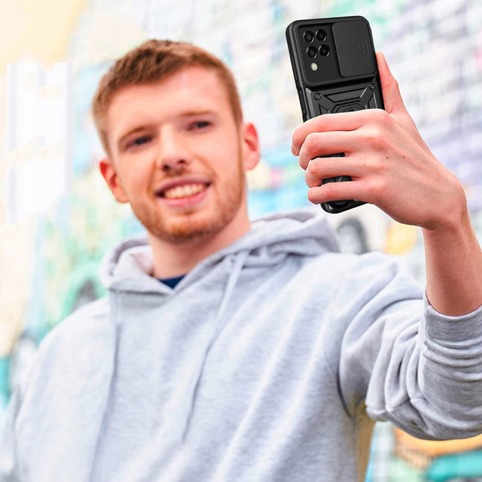 Hülle Tech-protect Camshield Pro Galaxy M33 5G Schwarz Case