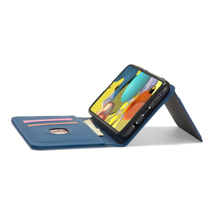 Étui pour cartes magnétiques pour Xiaomi Redmi Note 11 Pro Pouch Card Wallet Card Holder Bleu
