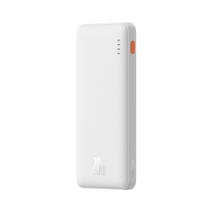Baseus Airpow 20W 10000mAh Powerbank mit Baseus Simple Series USB-A - USB-C Kabel 30 cm - Weiß