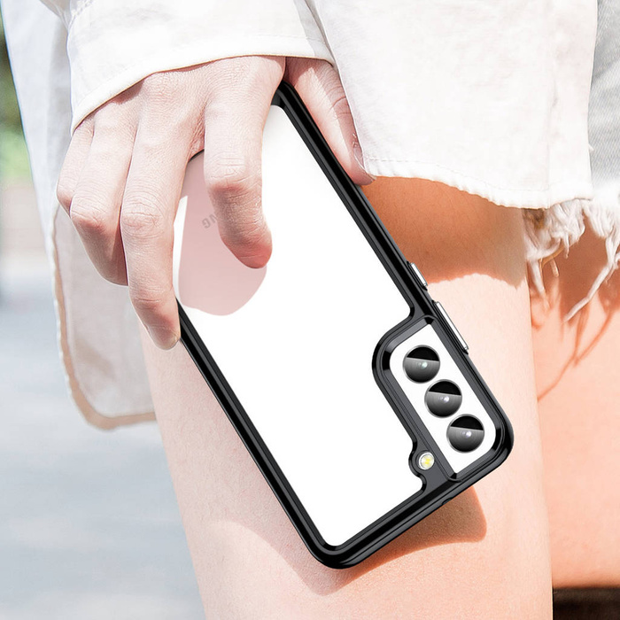 Outer Space Case für Samsung Galaxy S23+ Hülle mit flexiblem Rahmen schwarz