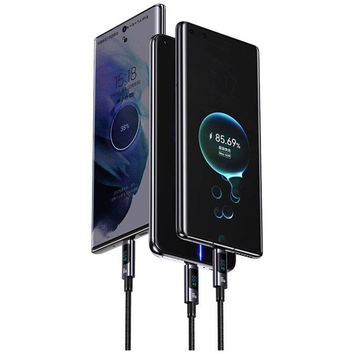 Kabel USAMS Sufeng Series 66W 6A Fast Charging USB-C do USB-A 1.2m US-SJ673 Matowy