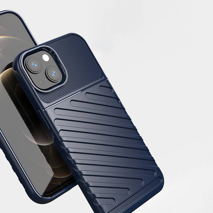 Thunder Case Flexibel Robuste Panzer Handyhülle TPU Schutzhülle für iPhone 13 blau