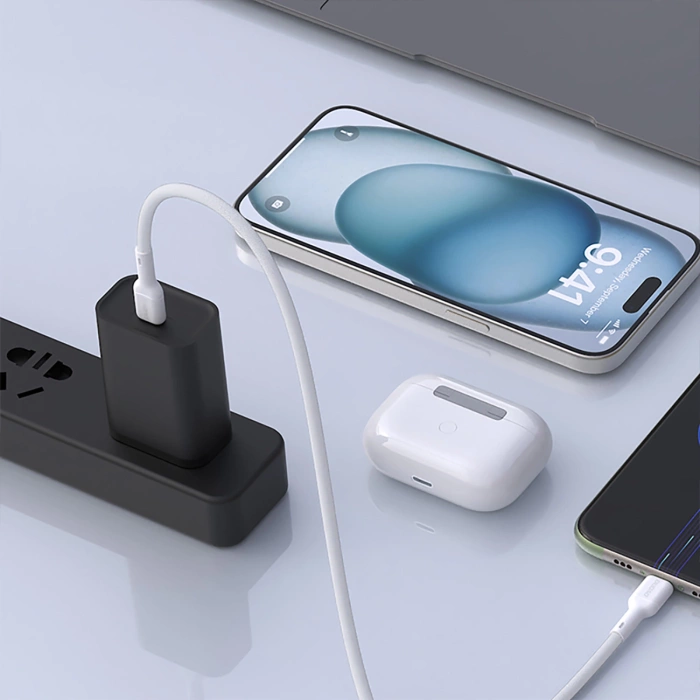 Dudao L9C 65W USB-C - USB-C 2m Kabel - Weiß