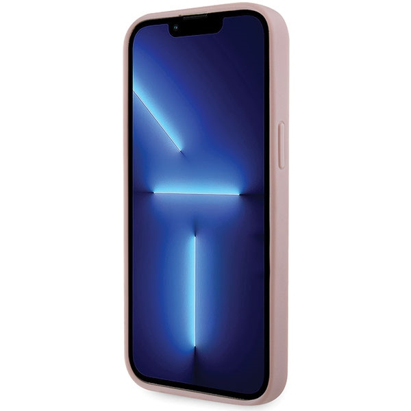 Hülle Guess GUHCP14XHDGTPP iPhone 14 Pro Max 6,7" rosa/rosa hartcase Strass-Dreieck Case