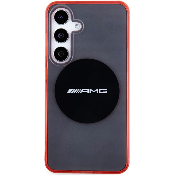 Etui AMG AMHMS24S23HBCK Galaxy S24 S921 czarny/black hardcase Transparent Bicolor MagSafe Case