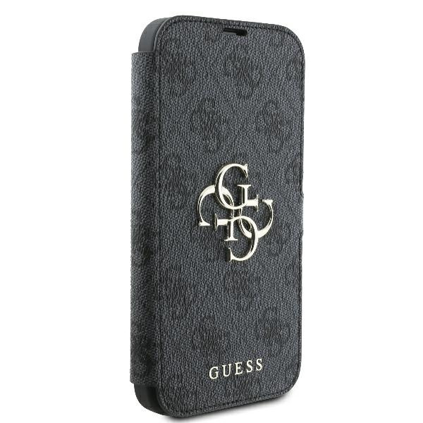 Etui Guess iPhone 16 Plus 6.7" czarny/black book 4G Metal Logo