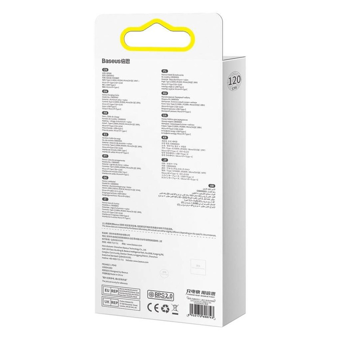 [APRÈS RETOUR] Baseus Flash Series II USB Type C / USB Type A - USB Type C / Lightning / micro USB 100 W 1,2 m noir (CASS030101)