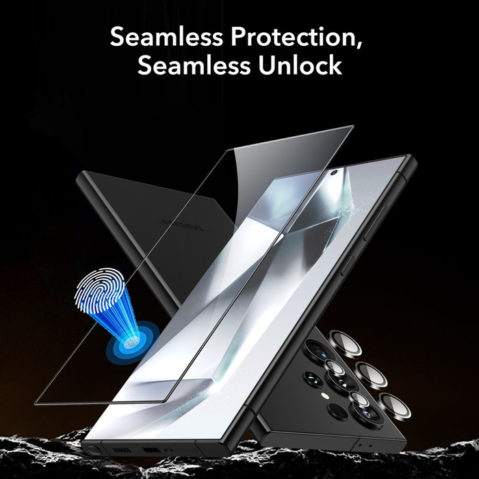 Tempered Glass Esr Protector Set 2-pack Samsung Galaxy S24 Ultra Clear Case