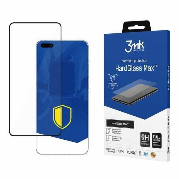 Tempered Glass 3mk Huawei P40 Pro FullScreen Black HardGlass Max