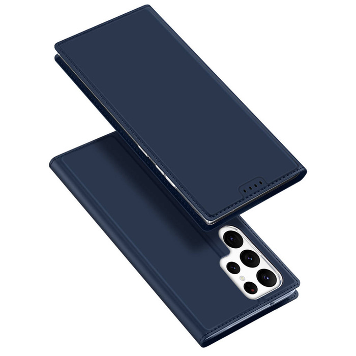 Coque Dux Ducis Skin Pro pour Samsung Galaxy S23 Ultra Flip Card Wallet Stand Bleu