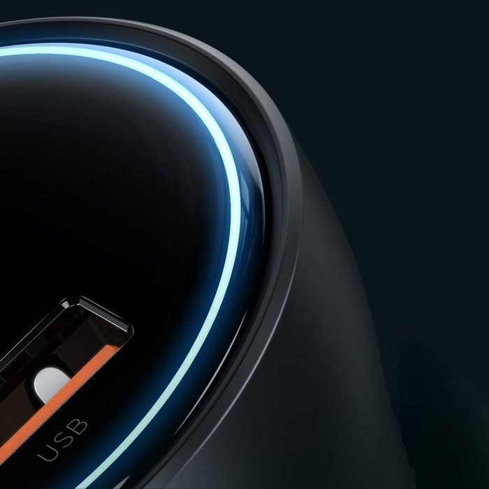 Technologie Baseus Qualcomm® Quick Charge™ 5 Víceportová rychlonabíjecí nabíječka do auta C + C + U 160W sada Šedá ）