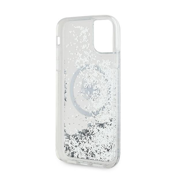 Karl Lagerfeld KLHMN61LGCHSGH iPhone 11 / Xr 6.1" hardcase transparent Liquid Glitter Choupette Head Magsafe