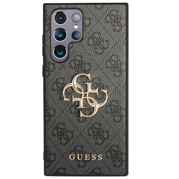 Cover Guess GUHCS23L4GMGGR S23 Ultra S918 grigio/grigiocase 4G Big Metal Logo Case
