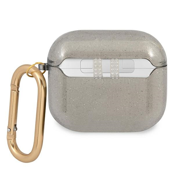Cover GUESS Apple AirPods 3 Glitter Collection Custodia nera