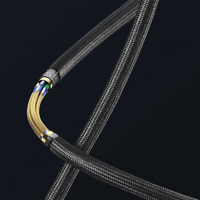 Cavo Baseus HDMI 2.1 8K 60 Hz 48 Gbps / 4K 120 Hz / 2K 144 Hz 3D eARC QMS Dynamic HDR VRR ALLM 3 m nero (CAKGQ-L01)