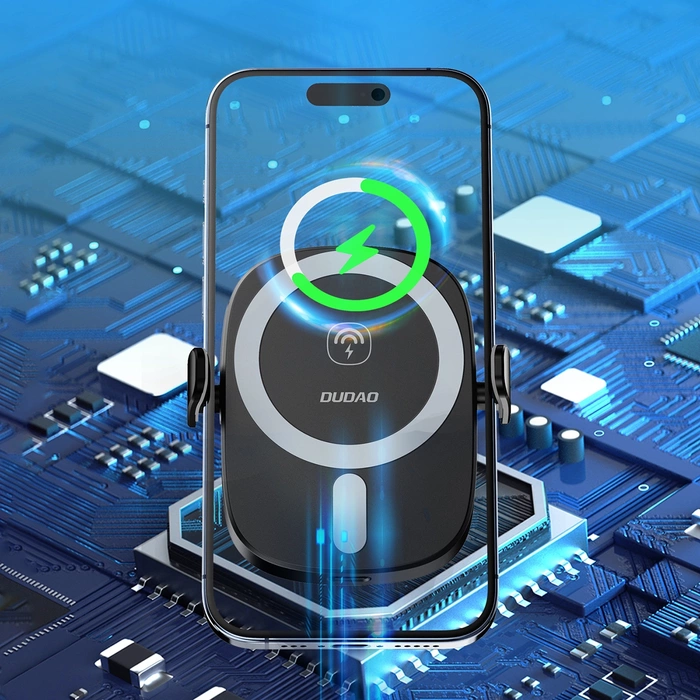 Dudao FW11 car phone holder with 15W inductive charger for air vent / cockpit - black