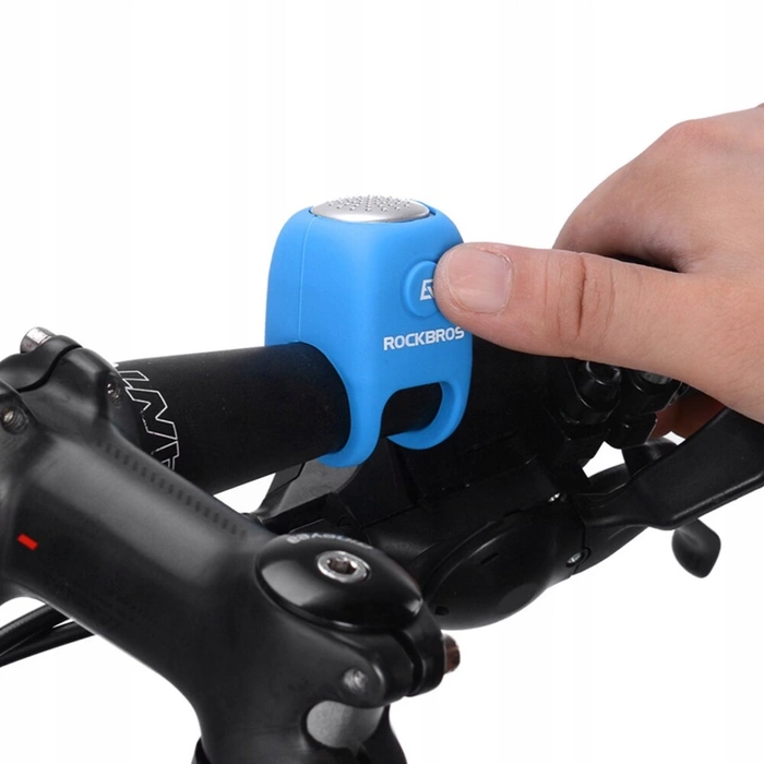 Elektronický zvonek na kolo Rockbros CB1709BU - modrý