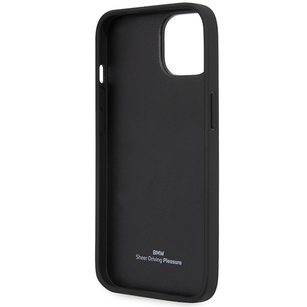 Coque BMW BMHCP14S22RQDK iPhone 14 6.1" Cuir noir/noir matelassé