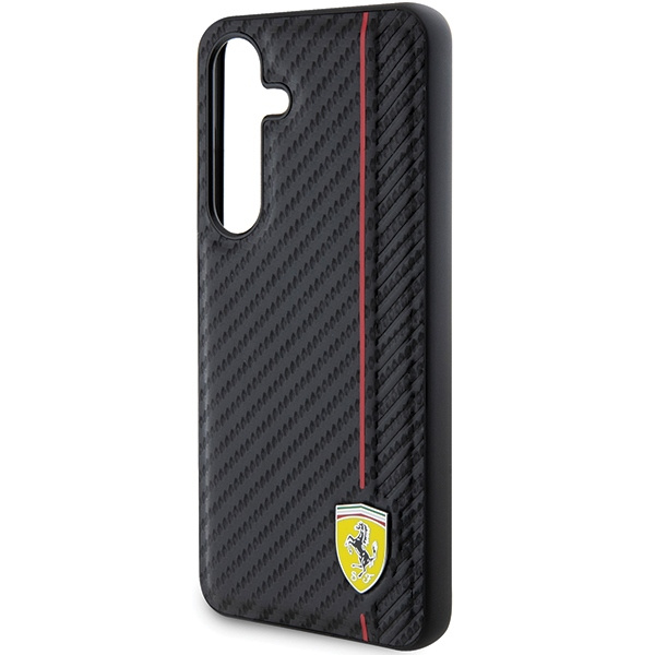 Etui Ferrari FEHCS24SN3DUR Samsung Galaxy S24 S921 czarny/black hardcase Carbon Printed Line Case