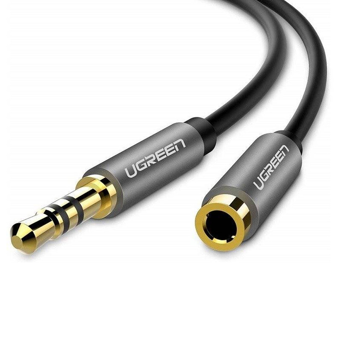 UGREEN Audio Extender Cable AUX Jack 3.5mm 1m Grey