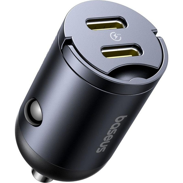 Ładowarka samochodowa BASEUS MINI TINY STAR 30W PD 2xUSB-C BLACK