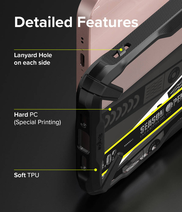 Ringke Fusion X Design case armored case with frame iPhone 13 mini black (Ticket band) (FXD540E43)