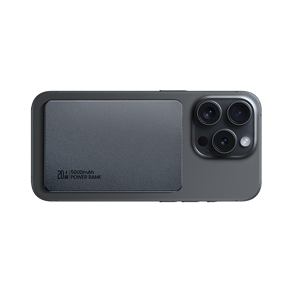 USAMS Powerbank indukcyjny 5000mAh 20W    PD Fast Charge szary/tarnish CY Series 5KCD23101 (US-CD231)