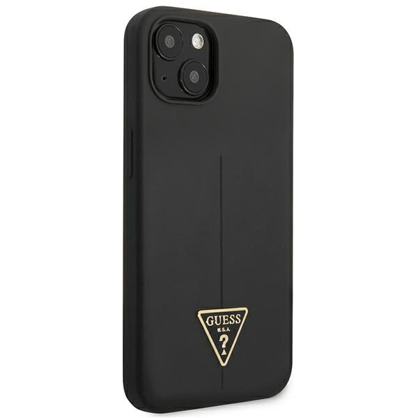 Hülle GUESS Apple iPhone 13 Mini-Silikon-Dreieck Schwarz Hartcase