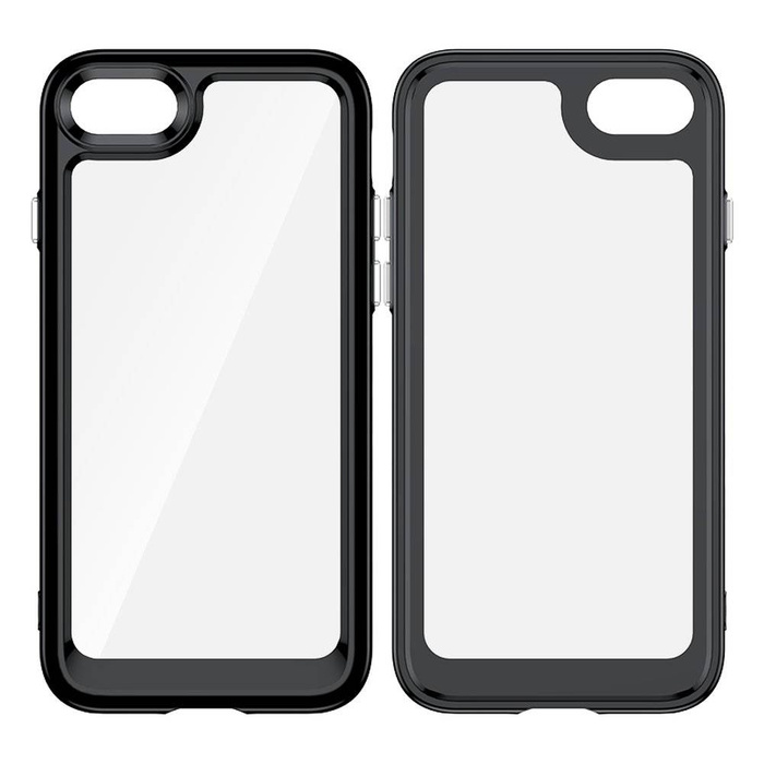 Custodia Outer Space Custodia per iPhone SE 2022 / SE 2020 / iPhone 8 / iPhone 7 Cover rigida con cornice in gel Rosso