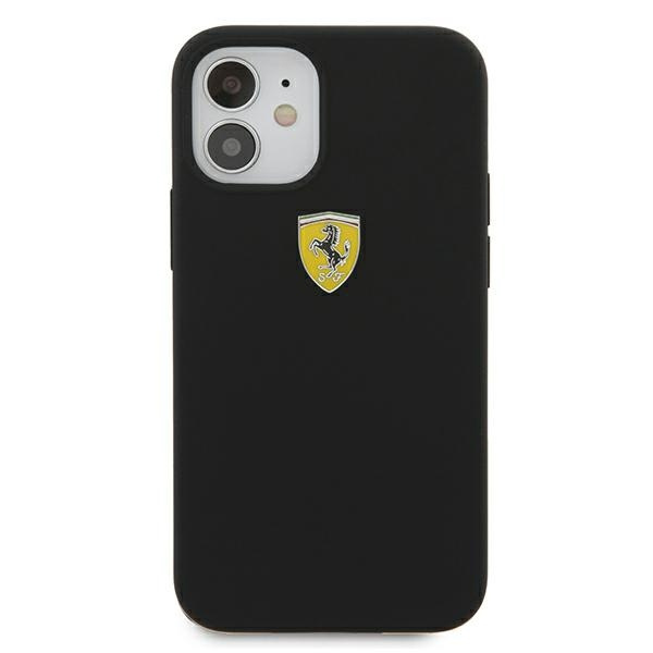 Puzdro Ferrari Apple iPhone 12 mini On Track Silikónové čierne puzdro