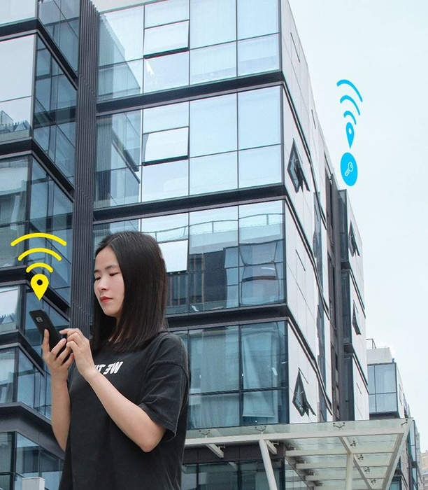 Portachiavi Baseus T2 mini chiave wireless e altro cercatore di oggetti bianco (ZLFDQT2-02)