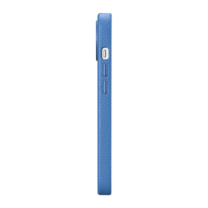 iCarer Litchi Premium Custodia in pelle iPhone 14 Plus Custodia magnetica in pelle con MagSafe azzurro (WMI14220711-LB)