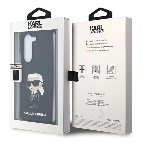 Coque Karl Lagerfeld KLHCZFD5SNIKBCK Z Fold 5 hardcase noir/noir Silicone Ikonik