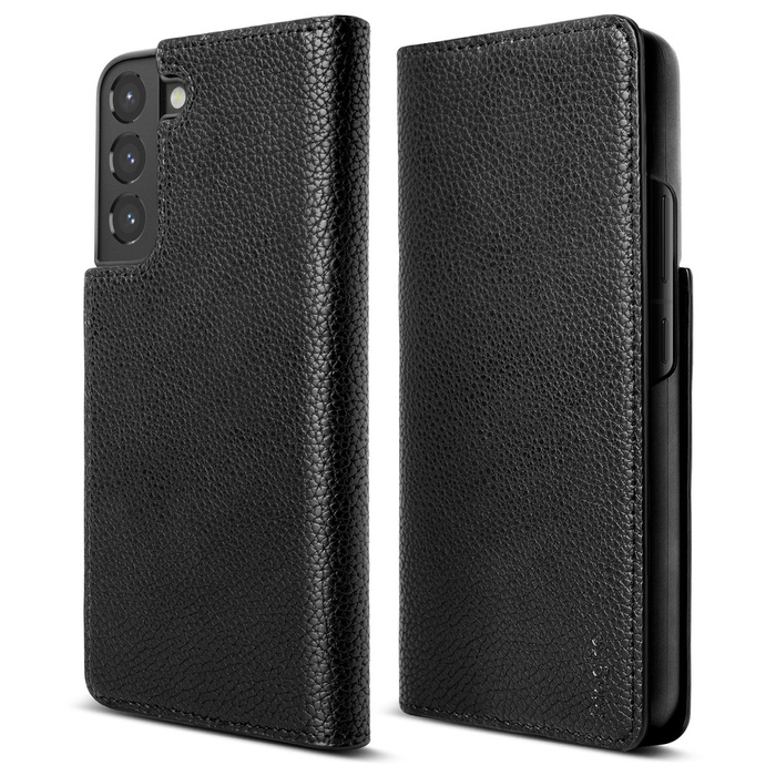 Ringke Folio Signature kůže pouzdro s flipovým krytem pro Samsung Galaxy S22+ (S22 Plus) černý (FSS118R262)