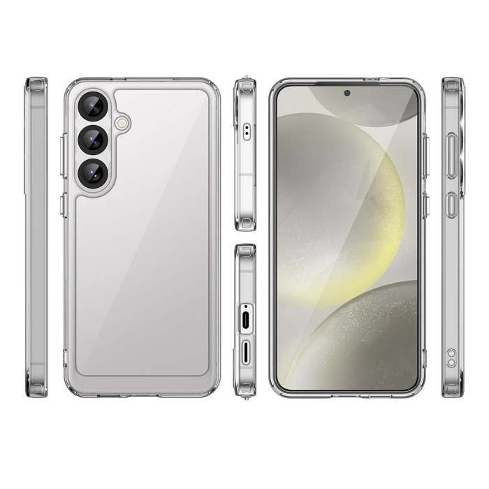 Outer Space Case Silikonhülle mit Gelrahmen für Samsung Galaxy S25+ – transparent