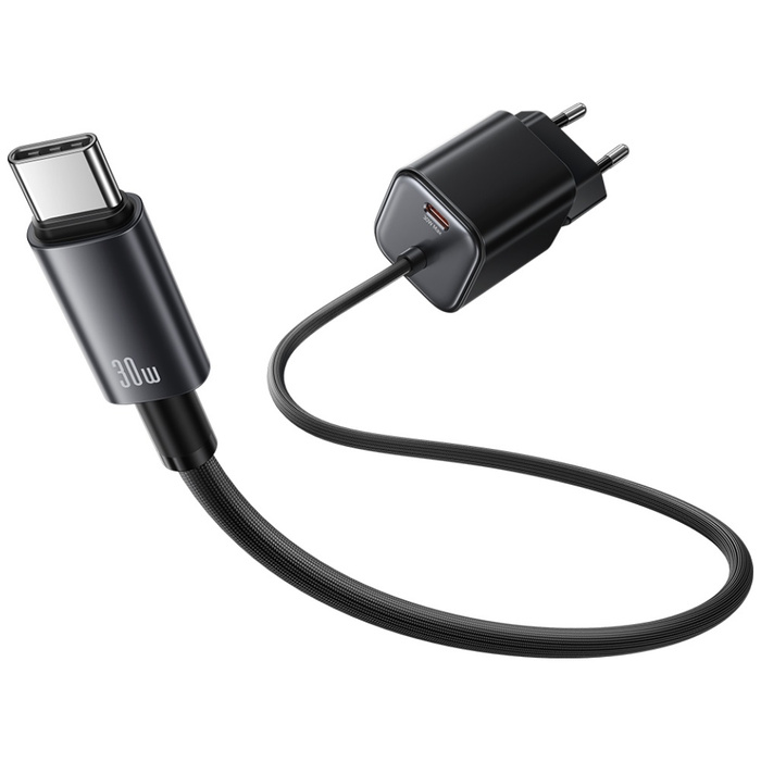 Ładowarka sieciowa USAMS JC Series CC264 30W GaN Mini Fast Charge 2xUSB-C biały