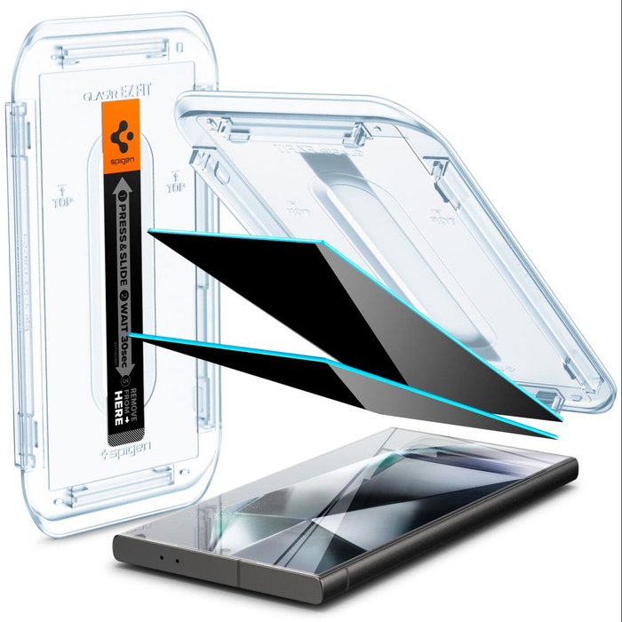 Verre trempé Spigen GLAS.TR "EZ FIT 2-PACK GALAXY S24 ULTRA PRIVACY