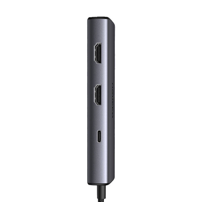 UGREEN CM498 Adaptér 6 v 1 USB na 2x USB-A 3.0, USB-C 3.0, 2xHDMI, PD
