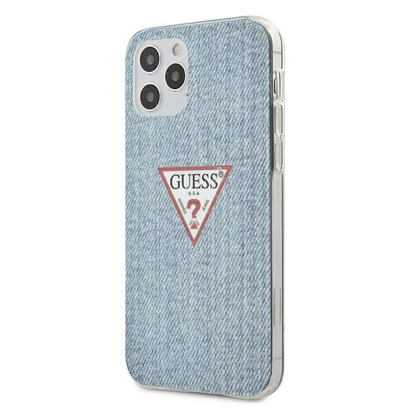 Hülle GUESS Apple iPhone 12 12 Pro Jeans Kollektion GUHCP12MPCUJULLB Blau Hardcase