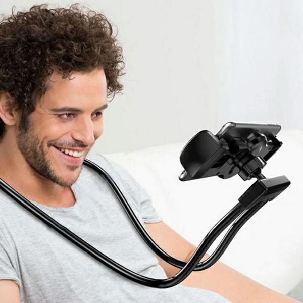 Držák kolem krku "Lazy" černá/černá