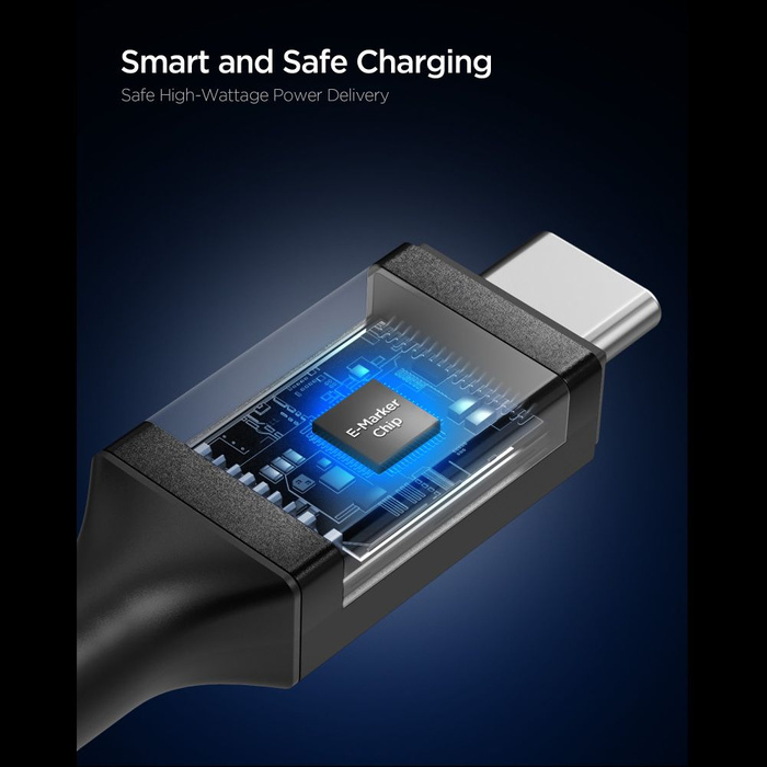 Spigen EB24015CC ESSENTIAL TYPE-C CABLE 240W 150CM NOIR