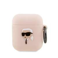 Karl Lagerfeld KLA2RUNIKP AirPods 1/2 Abdeckung rosa/rosa Silikon Karl Head 3D
