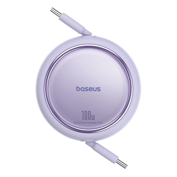 Baseus Free2Draw Mini USB-C - Câble USB-C rétractable 100W 1m - violet