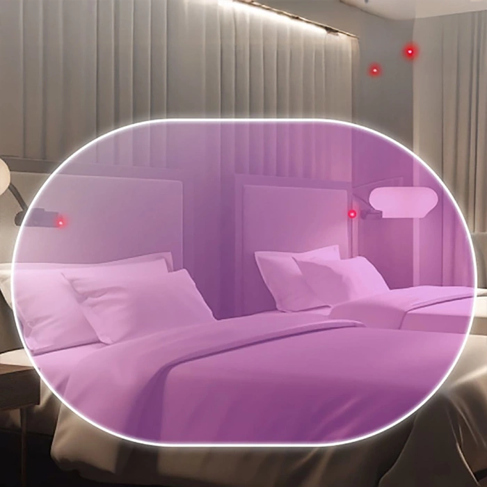 Baseus Heyo Series II Versteckter Kameradetektor mit Alarm und Mini-Taschenlampe + Baseus Simple USB-A - USB-C Kabel - Weiß