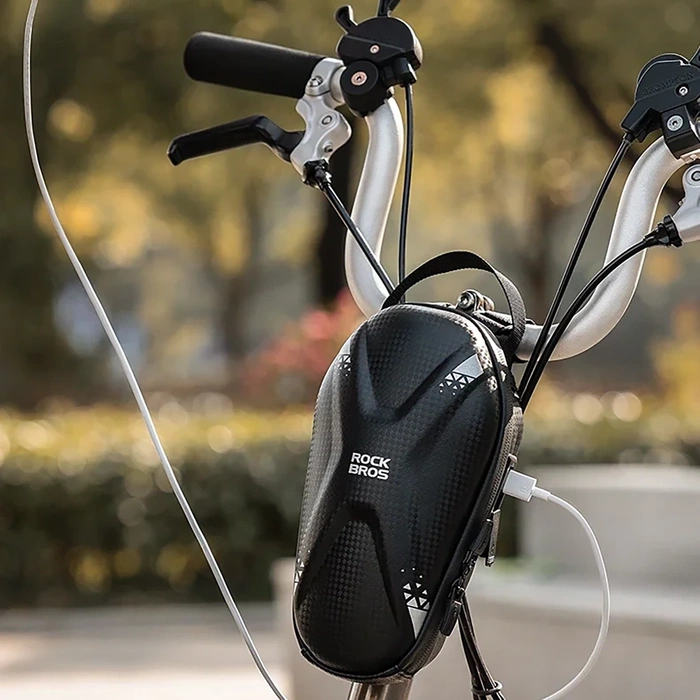 Rockbros Tasche 3011006301 für den Lenker eines Fahrrads oder Rollers 1,3 l – Schwarz