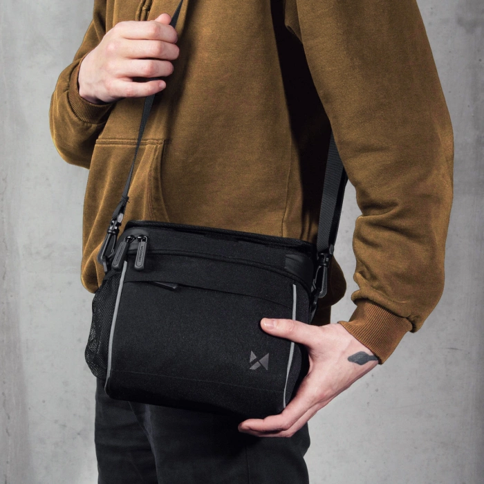 Wozinsky vélo guidon sac vélo sac à bandoulière noir (WBHBB-01)