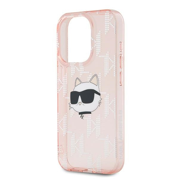 Etui Karl Lagerfeld KLHCP15LHKLPCHP iPhone 15 Pro 6.1" różowy/pink hardcase IML Choupette Head & Monogram